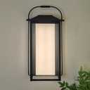 24" Ht Modern Oversized Outdoor Super Bright Wall Sconce with Built-in 2x20W LED Covered by Milky White Acrylic and Clear Glass, Suitable for Big House, Extra High Walls and Gates.