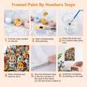 GHHKUD House Paint by Numbers with Frame for Adults Beginners, DIY Landscape Paint by Numbers for Age 6-12, Art on Canvas Gifts Home Wall Decor 8x12in