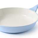 SENSARTE Nonstick Ceramic Frying Pan 12.5-Inch, Healthy Non Toxic Skillet, Induction Compatible Omelet Pan with Heat Resistant Handle, PFAS-Free, Blue