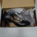 Women's T-Strap Latin Salsa Ballroom Dance Heels Black Character Shoes Prom Wedding Dress Pumps (5)