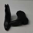 Soda Women Cowgirl Cowboy Western Stitched Ankle Boots Pointed Toe Short Booties Rigging-S (7, Black)