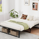 Anyelse Queen Bed Frame, 14 Inch High Heavy Duty Metal Platform Bed Frame Full Size No Box Spring Needed, Large Under Bed Storage Space, Anti-Slip, Noise-Free (Max Load: 1200lb)