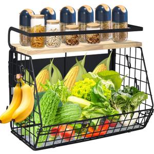 Magnetic Shelf for Fridge, Spice Snacks Fruit Vegetable Storage Container for Refrigerator Kitchen Counter Cabinet Laundry