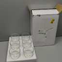 BSTKEY 6PCS Set 10 oz Glass Dessert Bowls/Cups, Cute Footed Dessert Bowls for Ice Cream Trifle Fruit Pudding Snack Salad Condiment Sundae Cocktail Drinks Party