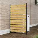 72.8H x 38.5W (1 Panel) Cedar Wood Privacy Screen, Outdoor Walls, Privacy Wood Fence for Pool Equipment Enclosure, Trash Can Enclosures, Air Conditioner Fence