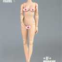 1/6 Scale Female Figure Body, Female Pale Skin Large Bust Half-Seamless Flexible Action Figure Body Doll Collection