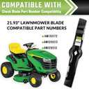 2-Pack High-Lift Mulching Mower Blades with Bolts and Washers Replacement for John Deere AM130172 AM126023 AM128013 Fits 42" Deck LT155 LT160 LT166 LX255
