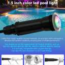 Direct Replacement for Pentair Globrite Color Led Pool Light - 1.5 Inch 100ft Cord 12VAC RGB Changing Swimming for Inground Pools/Spa