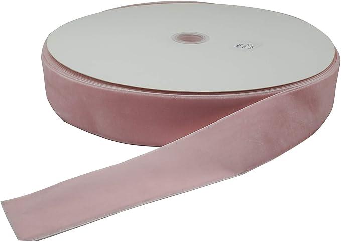 10 Yards Velvet Ribbon Spool(Pink, 1 1/2")