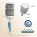 Professional Round Brush for Blow Drying - Large Ceramic Ion Thermal Barrel Brush for Sleek, Precise Heat Styling and Maximum Volume - Lightweight Hair Brush for Smooth, Manageable Hair (2 Inch) (Not Electrical)