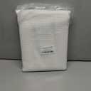 Barossa Design Stall Shower Curtain Fabric 48 x 72 inch, Waffle Weave, Hotel Luxury Spa, 230 GSM Heavy Duty, Water Repellent, Machine Washable, White Pique Pattern Decorative Bathroom Curtain