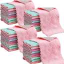 Reusable Microfiber Kitchen Cleaning Cloths  Super Absorbent, Quick-Drying Dish Towels for Kitchen Car Furniture Bowl Tea. 10.6" x 6.3" Coral Velvet Dishcloths Lint-Free Machine Washable 32 Pack Rags