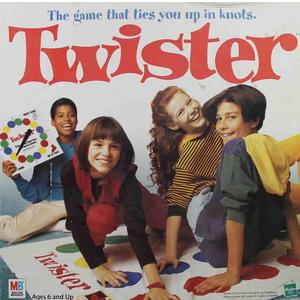 Hasbro Twister Family Board Game 1998 Edition 4 Players 8+