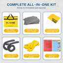 Universal Spill Kit for Chemical, Water & Garage Oil Cleanup 2 Pack | High Absorbency Pads, Socks & Gloves Included, Emergency Gear for Quick Fluid Clean Up, for Workshop, Industrial & Vehicle