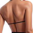 OMKAGI Halter Sports Bras for Women Padded Strappy Bra Open Back Workout Gym Crop Small