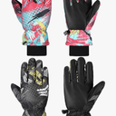 SATINIOR 2 Pairs Kids Waterproof Winter Snow Gloves Ski Gloves for Boy Girl Outdoor Warm Thickening Snowboar