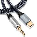 YYTCG Audiophile HiFi USBC to 3.5mm Aux Cable 1.96ft/0.6m  4N OFC Core, 24K GoldPlated Plug, Nylon Braided, Compatible with Headphones/Amplifiers for Car/Home