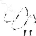 1-Pin 2.5MM Walkie Talkies Earpieces with Mic Covert Air Acoustic Tube Headset for Motorola Talkabout MH230R MR350R T200 T200TP T260 T260TP T600 MT350R Two Way Radio (2 Pack)