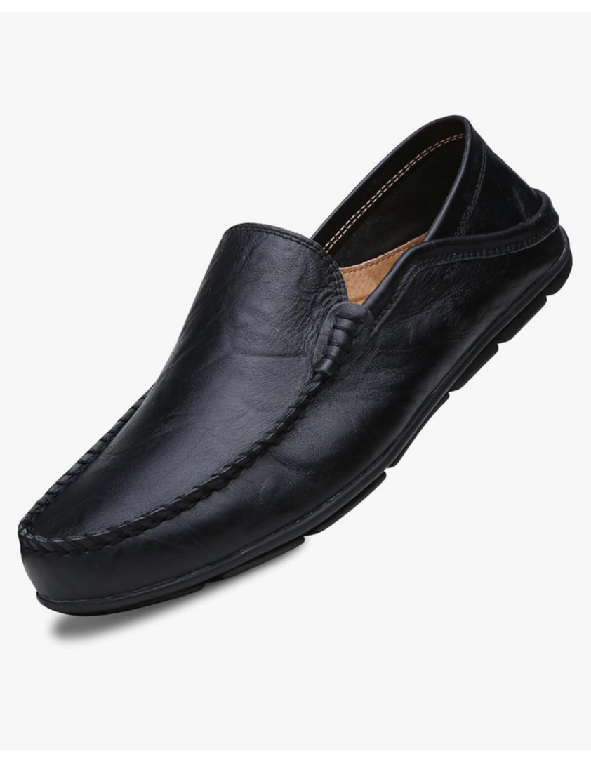 Go Tour Men's Premium Genuine Leather Casual Slip on Loafers Breathable Driving Shoes Fashion Slipper 10.5 M