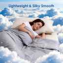 jiaao Cooling Comforter Queen Size CoolStice Tech Q-Max>0.45 Cooling Blanket for Hot Sleepers & Night Sweats, Cool in 30 Seconds, 4X Breathable, Ultra-Soft All-Season Bedding, 90"x90", Grey