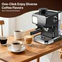 Espresso Machine Professional Home Espresso Maker Espresso Coffee Fast Heating for Cappuccino/Latte Coffee Machine for Home, Office for Latte Cappuccino-Black