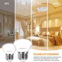 R14 LED Bulb, 4W=40W, Dimmable, Medium E26 Base, Mini LED Reflector Floodlight Bulb, 400 Lumens, 2700K Warm White, 4 Pack