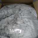 Bedsure King Comforter - GentleSoft 3 Pieces Double-Side Fleece Fluffy Light Grey Comforter Set, Cozy Striped Room Decor Aesthetic, Luxury King Size Bedding with 2 Pillowcases, 104x90 Inches