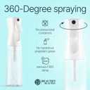 BeautifyBeauties Spray Bottle For Hair Continuous Mister Spray Bottle for Hairstyling, Cleaning, Plants, Pets, Barbers, Salons, Essential Oil Scents (Clear, 16.9oz/500ml) 11" H x 2.6" L