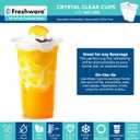 Freshware Clear Plastic Cups [100 Pack - 24 oz] Disposable Cups for Iced Coffee, Smoothie, Milkshake, Cold Drinks