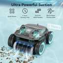PoolMr Cordless Robotic Pool Cleaner-Pool Vacuum for In ground Pools with Wall Climbing-120 Mins Running Time, Smart Navigation, 20Gal/Mins Poweful Suction, for Most Pools up to 1,500 Sq.ft, Cyan