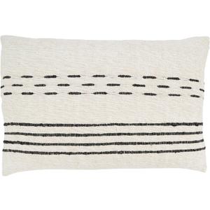 SARO LIFESTYLE Sleek Dash and Stripe Throw Pillow Cover