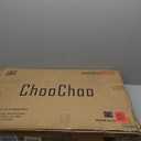 ChooChoo Lighted Bathroom Medicine Cabinet with Mirror, Wall-Mounted Bathroom Wall Cabinet with Mirror Doors, LED Lights, Adjustable Shelves, Towel Bar, Cloud White