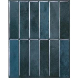 Smart Tiles Peel and Stick backsplash, Stacked Petrol Blue, 11.43"x9"
Pack of 5 (3.5 sq ft), Glossy, Heat/Moisture Resistant, Low VOC, Kitchen/Bathroom, Renter Friendly, Made in Canada