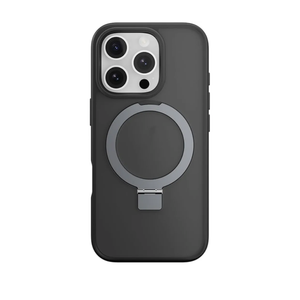 SWITCHEASY Protective Case for iPhone 16 Pro 6.3" with MagStand, Military-Grade Drop Protection, Kick Ring Stand, Compatible with MagSafe, Shockproof Phone Case- Ash