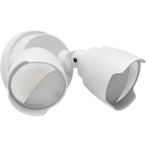 15W LED Flood Light Outdoor, 1500 Lumen Exterior Security Lights, 3000K/5000K Light, IP65 Waterproof, Dual-Head Wall/Eave Mount Flood Light Energy Saving for Garage, Patio, Yard (White)