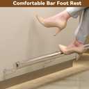 Bar Foot Rail Kit 4ft / 6ft / 8ft - Stainless Steel Complete Wall Mounted Bar Foot Rest - Brushed Silver Foot Rail System with Tubing, Wall Brackets, End Caps & Internal Connector