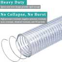 Flexible PVC Hose 1 1/2"id 10ft Clear Reinforced Suction Pipe