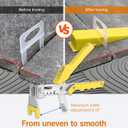Tile Leveling System Kit, 600pcs Tile Leveler Spacers Clips+150pcs Reusable Wedges+1pc Tile Pliers for Wall/Floor Tile Adjustment, Leveling Tile System for Ceramic Tile(Yellow, 1/16-1.5mm)