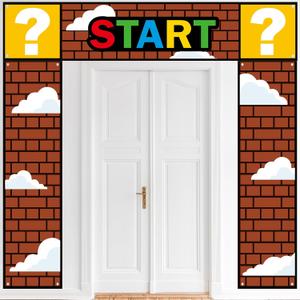 3Pcs Super Bros Door Decoration Set Super Video Games Door Banner Bricks Decorations Brother Adventure Decor for Baby Shower Boys Gamer Birthday Party Decorations Favors 3Pcs Super Bros Door Decoration Set Super Video Games Door Banner Bricks Decorations Brother Adventure Decor for Baby Shower Boys Gamer Birthday Party Decorations Favors