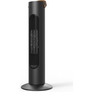 25" Tower Heater And Fan Combo for Indoor Use, 1500W Electric Space Heaters, 6 Safety Protections, 1s Instant Heating, Quite 70 Oscillating Heater For Office Garage Bedroom, Onyx