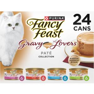 Fancy Feast Purina Gravy Lovers Variety Pack Feast Pate in Wet Cat Food Gravy - (Pack of 1) 4.5 lb. Boxes, Best Before APR 2027
