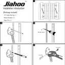 13" Gate Spring Self Closing Door Spring Heavy Duty Hardware for Wooden and Vinyl Fence - Adjustable Tension, in Black