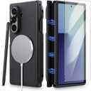 Nillkin for Samsung Galaxy Z Fold 7 Magsafe Case with S Pen & S Pen Holder, Built-in Screen Protector, Fold 7 Case with Hinge Protection, Compatible with MagSafe, Protective Magnetic Slim Case, Black