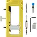 Green Door Hinge Jig and Mortiser - Installation Kit, Adjustment Tool, Router Template - Fits 3" to 5" Length and 1/4" or 5/8" Thickness
