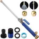 Utrum Upgraded Hydro Jet Nozzle Power Washer for Garden Hose High Pressure Attachment Wand Water Hose Watering Car Gutter Wash Spray Powerful Cleaning Tool Patio Accessories Quick Connector Kit