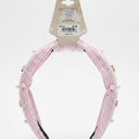 Knotted Headbands for Girls Non Slip Girl Pearl Headband Wide Top Knot Head Bands Mommy and Me Fashion Hairband Womens Turban Hair Accessories 2 Pack