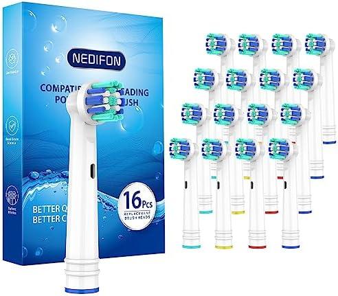 Replacement Toothbrush Heads for Oral B Braun(Individually Packaged),16 Pack Refill Electric Toothbrush Heads Compatible with Oral B 7000/Pro 1000/9600/ 5000/3000/8000 (15 Count)