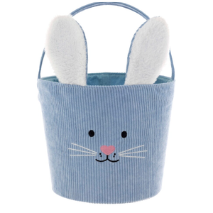 Holiday Home® Easter Corduroy Bunny Basket - Blue, 3PCS