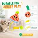 Spring Parachute Cat Toys for Indoor Cats,Interactive Door Hanging Cat Toys for Bored Indoor Adult Cats,Retractable Teaser Toy,Hanging Interactive Toys for Cat Kitten Chase Exercise (Style B-2PCS)