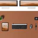 Aothia Leather Desk Pad Protector, Office Desk Mat, Large Mouse Pad, Laptop Desk Pad, Non-Slip PU Leather Desk Blotter, Waterproof Desk Writing Pad for Office and Home (Brown, 55" x 24")